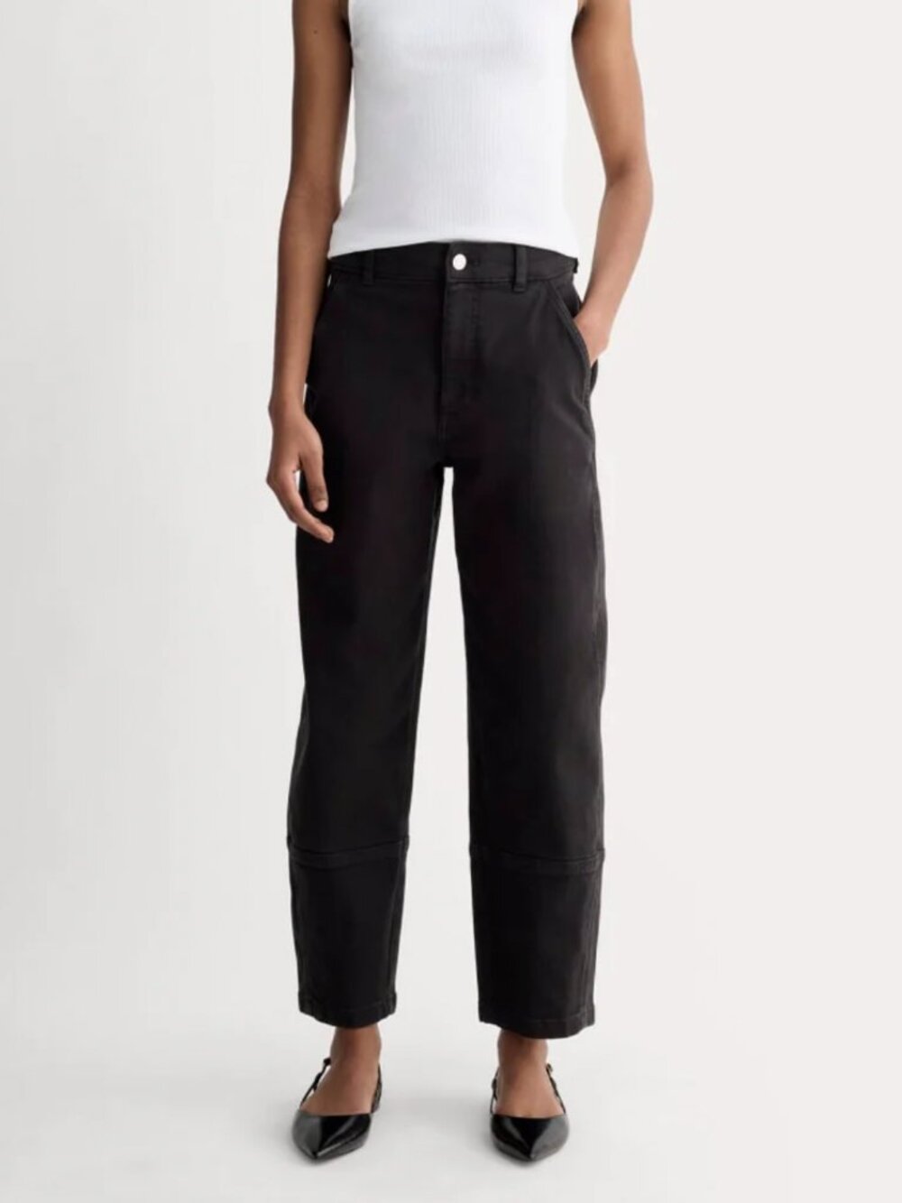 NWT Everlane Utility Barrel Pants Black, Size 2, Brand New With Tags, Cotton
